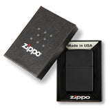 Zippo Benzinfeuerzeug Black matte Messing - Lasergravur in Original Geschenkverpackung
