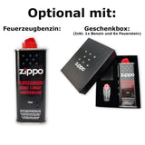 Zippo Benzinfeuerzeug Black matte Messing - Lasergravur